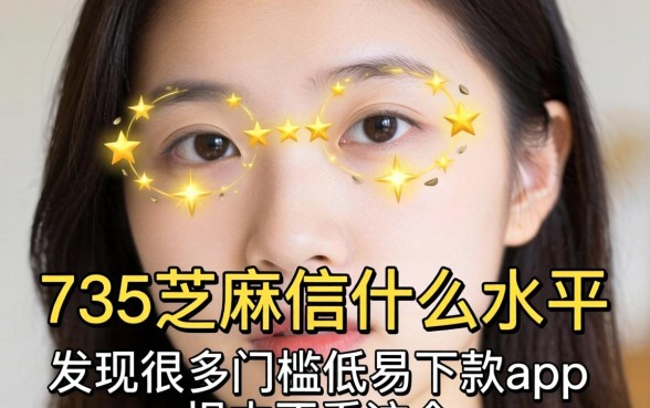 我看了眼735芝麻信用什么水平，发现很多门槛低易下款app根本不看这个