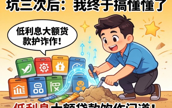 被坑三次后,我终于搞懂了低利息大额贷款软件的门道