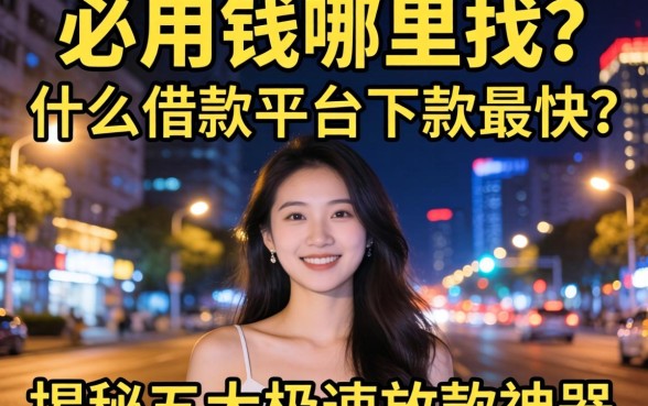 深夜急需用钱哪里找？什么借款平台下款最快？揭秘五大极速放款神器