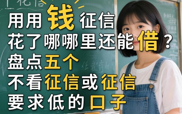 急用钱征信花了哪里还能借？盘点五个不看征信或征信要求低的口子