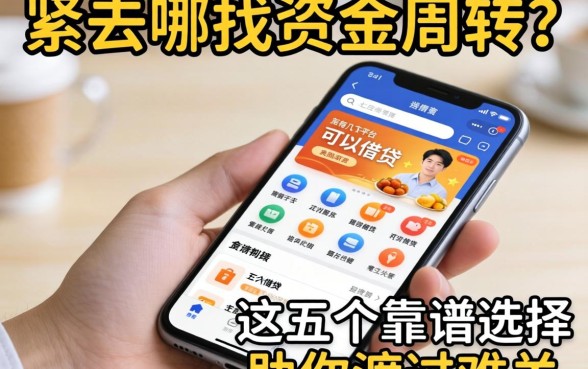 手头紧去哪找资金周转?手机上有几个平台可以借钱的软件,这五个靠谱选择助你渡过难关