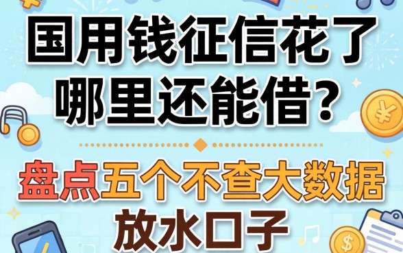 急用钱征信花了哪里还能借?盘点五个不查大数据的放水口子