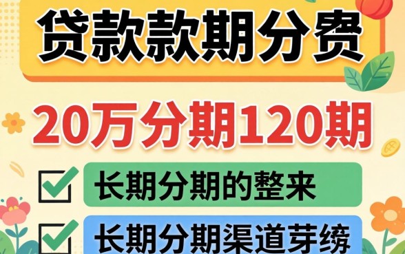 在哪里可以贷款20万分期120期？整理几个长期分期渠道