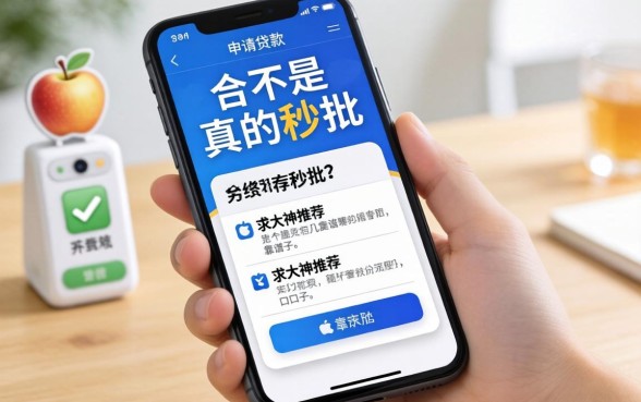 手持苹果手机申请贷款，是不是真的秒批？求大神推荐几个靠谱口子！