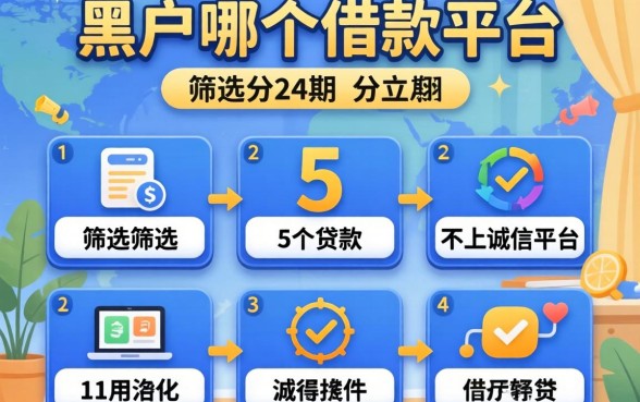 黑户哪个借款平台可以分24期，筛选5个贷款不上诚信平台的软件