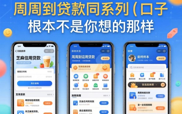 我试了几个号称能用芝麻信用贷款的软件，发现周周到贷款同系列的口子根本不是你想的那样