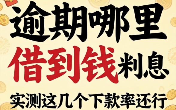 逾期哪里可以借到钱利息低的网贷？实测这几个下款率还行