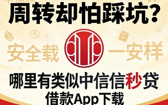 急需周转却怕踩坑?哪里有类似中信信秒贷借款app下载一样安全的贷款平台?