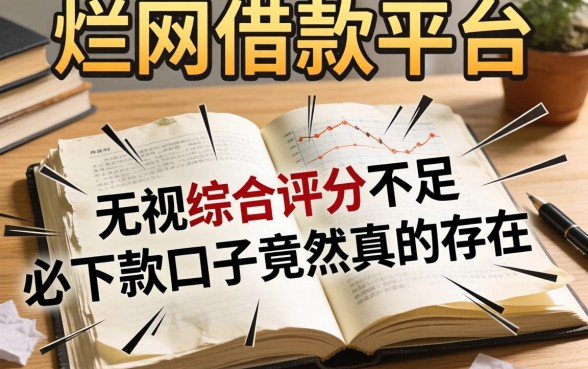 我翻烂了全网借款平台,发现无视综合评分不足必下款的口子竟然真的存在