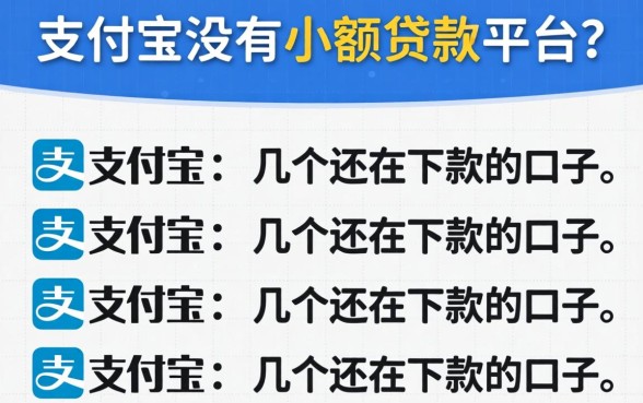 支付宝有没有小额贷款平台？整理了几个还在下款的口子