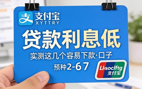 揭秘支付宝哪种贷款利息低，实测这几个容易下款的口子
