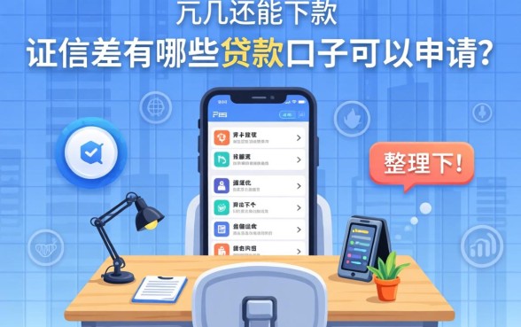 征信差有哪些贷款口子可以申请？整理了几个还能下款的渠道