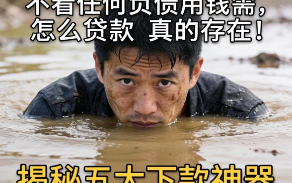 深陷债务泥潭急需用钱？不看任何负债怎么贷款真的存在吗？揭秘五大下款神器