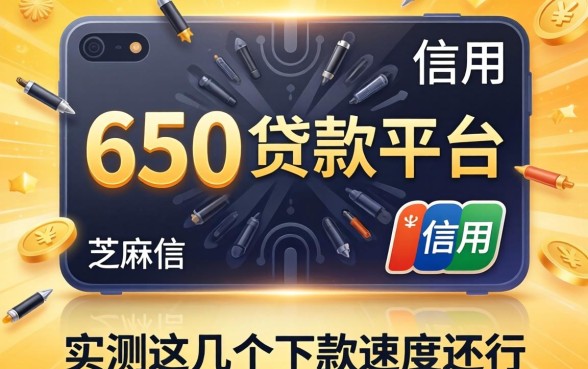 芝麻信用650贷款平台有哪些？实测这几个下款速度还行