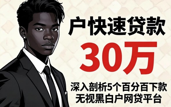黑户快速贷款30万，深入剖析5个百分百下款无视黑白户网贷平台