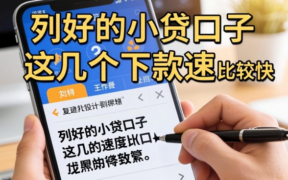 盘点2026好用的小贷口子，这几个下款速度比较快