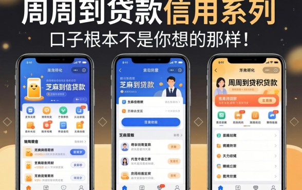 我试了几个号称能用芝麻信用贷款的软件，发现周周到贷款同系列的口子根本不是你想的那样
