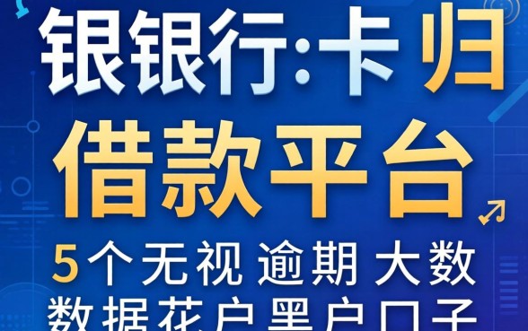 不需要银行卡的借款平台，归纳5个无视逾期大数据花户黑户口子