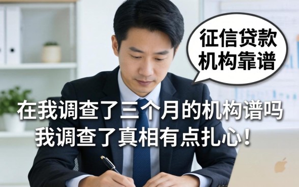 不上征信的贷款机构靠谱吗？我调查了三个月，真相有点扎心
