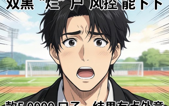 我试了双黑烂户风控能下款5000口子,结果有点意外