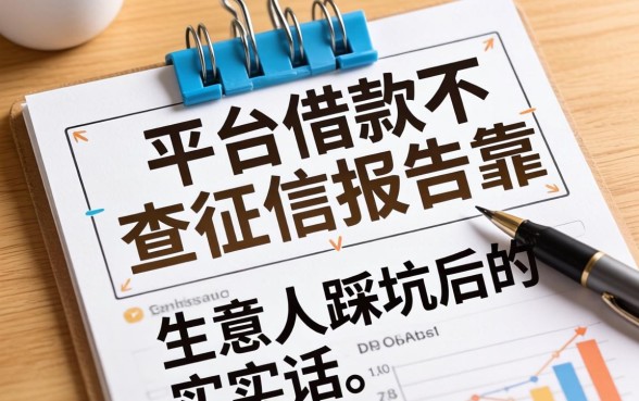 哪款平台借款不查征信报告可靠?生意人踩坑后的实在话