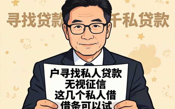 黑户寻找私人贷款：无视征信这几个私人借条可以试