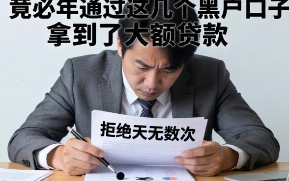 我负债累累被拒无数次，竟在2026年通过这几个黑户口子拿到了大额贷款