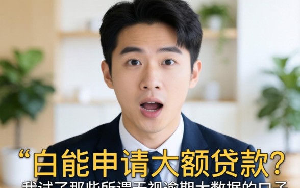 白户能申请大额贷款吗，我试了那些所谓无视逾期大数据的口子结果出乎意料