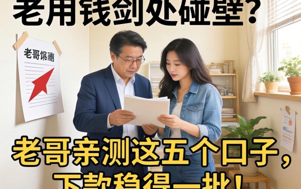 急用钱到处碰壁？老哥亲测这五个口子，下款稳得一批！