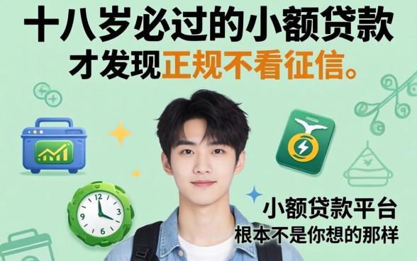 我试了十八岁必过的小额贷款，才发现正规不看征信的小额贷款平台根本不是你想的那样