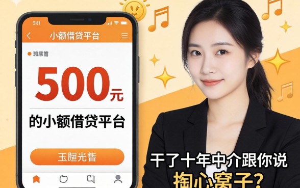 500元的小额借贷平台有哪些？干了十年中介跟你说几句掏心窝子的话