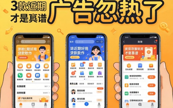 别被广告忽悠了，这3款近期好用贷款软件才是真靠谱