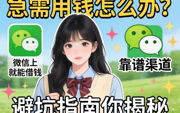 大学生急需用钱怎么办?微信上就能借钱的靠谱渠道有哪些?这篇避坑指南为你揭秘