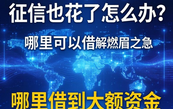 大数据花了征信也花了怎么办？哪里可以借到大额资金解燃眉之急？