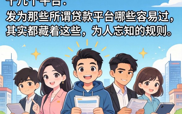 我试了十几个平台,发现那些所谓贷款平台哪些容易过,其实都藏着这些不为人知的规则