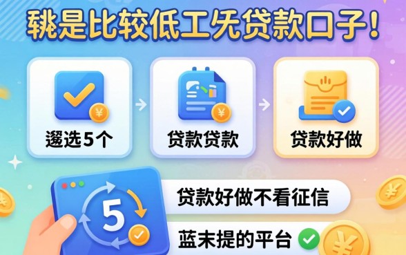 利息比较低的贷款口子，遴选5个贷款好做不看征信的平台
