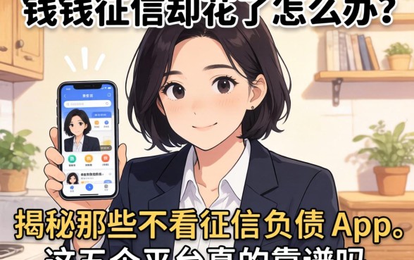急需用钱征信却花了怎么办？揭秘那些不看征信负债的app，这五个平台真的靠谱吗？