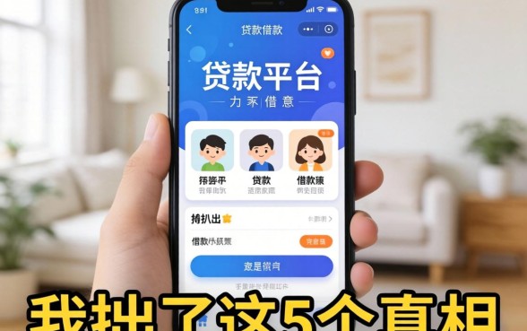 大的贷款平台有哪些可以借款的软件？我扒出了这5个真相