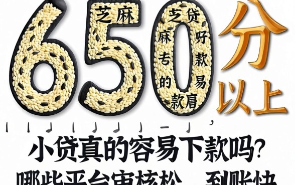 芝麻分650分以上小贷真的容易下款吗？哪些平台审核松、到账快？