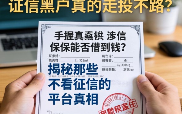 征信黑户真的走投无路吗?手握保单能否借到钱?揭秘那些不看征信的平台真相