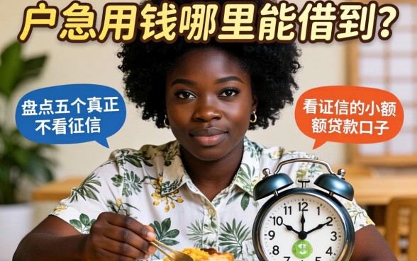 黑户急用钱哪里能借到?盘点五个真正不看征信的小额贷款口子