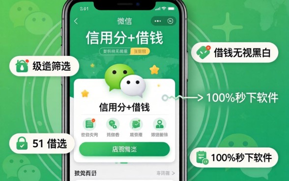 微信信用分借钱的软件有哪些，筛选5个借钱无视黑白100%秒下软件