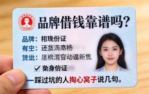 大品牌身份证借钱靠谱吗？一个踩过坑的人掏心窝子说几句