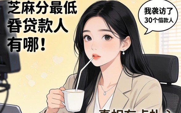 芝麻分很低的贷款有哪些?我采访了30个借款人,真相有点扎心