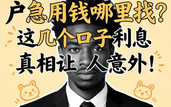 黑户急用钱哪里找？这几个口子利息真相让人意外！