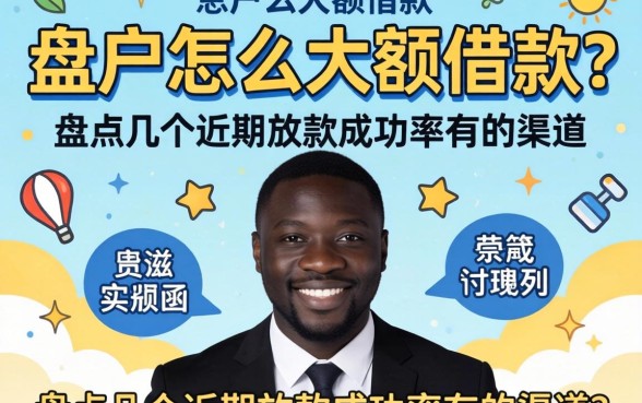 黑户怎么大额借款?盘点几个近期放款成功率高的渠道