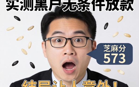 我芝麻分573实测黑户无条件放款，结局让人意外
