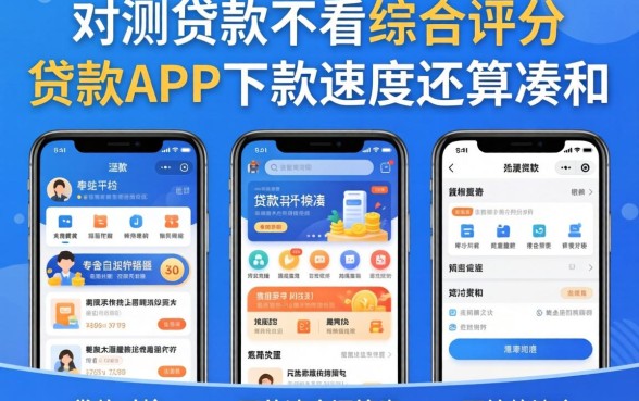 实测几款不看综合评分的贷款app，下款速度还算凑合