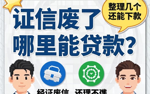征信废了哪里能贷款？整理了几个还能下款的渠道