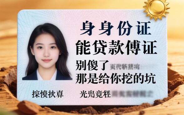 光凭身份证能贷款？别傻了，那是给你挖的坑